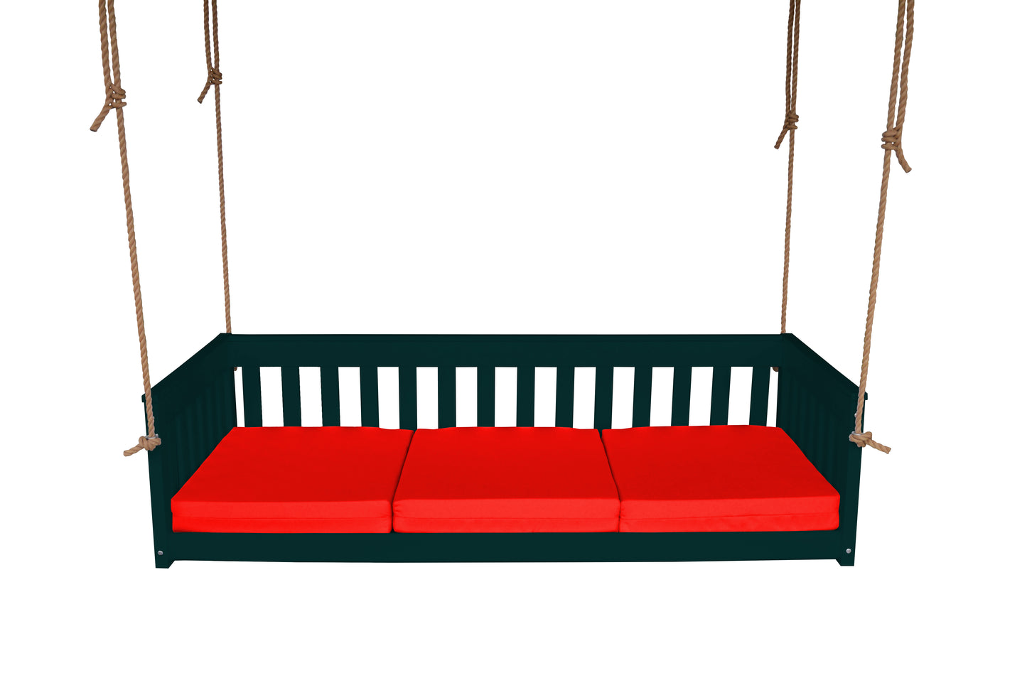 Bryton Park Poly Furniture Recycled Plastic 75" Deep Seating Mission Sofa Swing w Rope - LEAD TIME TO SHIP 10 BUSINESS DAYS