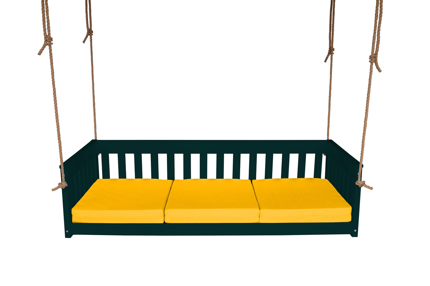 Bryton Park Poly Furniture Recycled Plastic 75" Deep Seating Mission Sofa Swing w Rope - LEAD TIME TO SHIP 10 BUSINESS DAYS