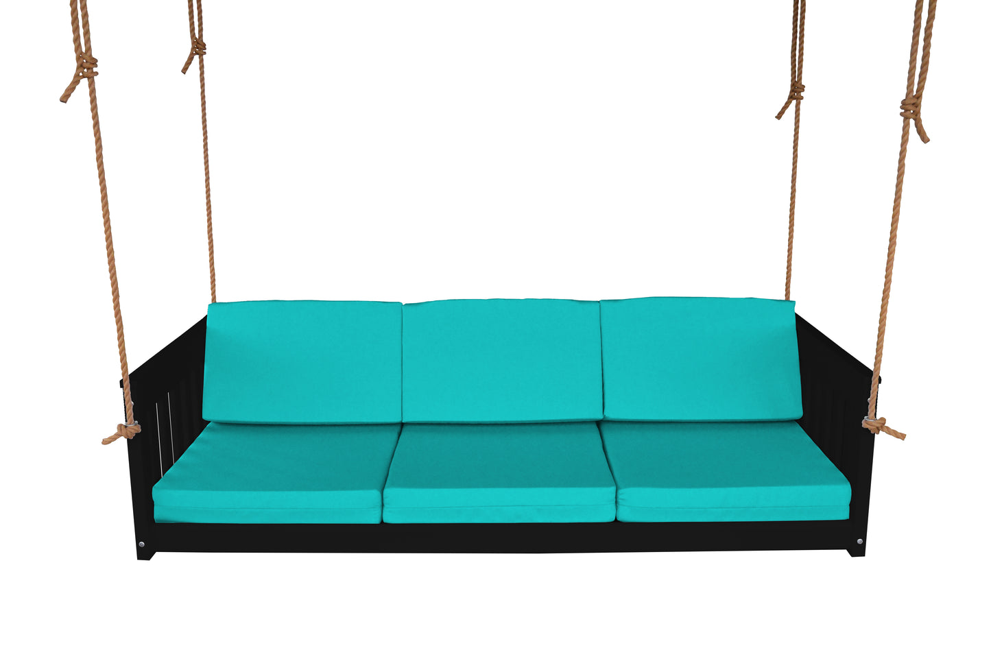 Bryton Park Poly Furniture Recycled Plastic 75" Deep Seating Mission Sofa Swing w Rope - LEAD TIME TO SHIP 10 BUSINESS DAYS