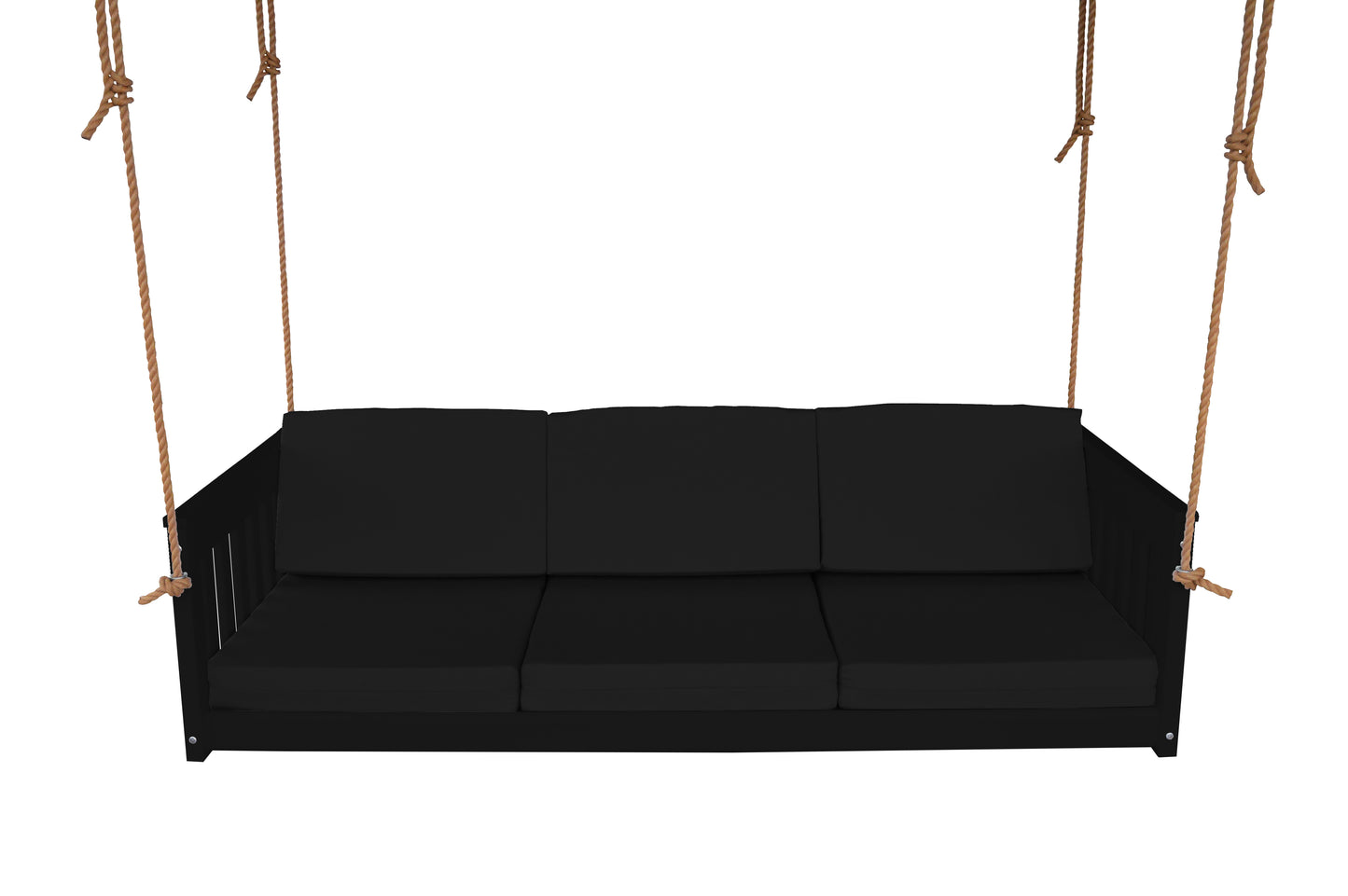 Bryton Park Poly Furniture Recycled Plastic 75" Deep Seating Mission Sofa Swing w Rope - LEAD TIME TO SHIP 10 BUSINESS DAYS