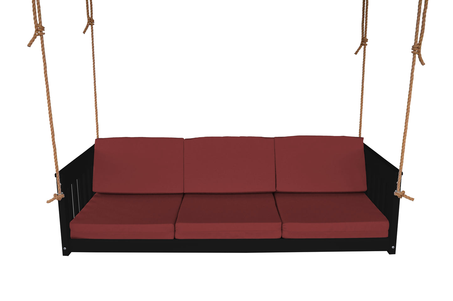 Bryton Park Poly Furniture Recycled Plastic 75" Deep Seating Mission Sofa Swing w Rope - LEAD TIME TO SHIP 10 BUSINESS DAYS
