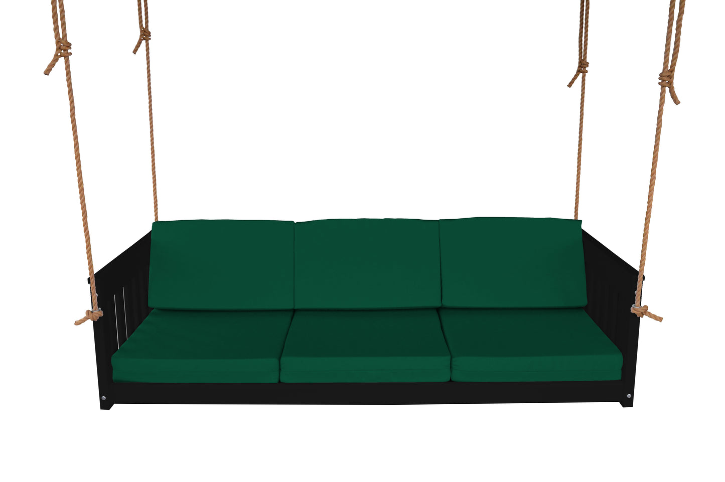 Bryton Park Poly Furniture Recycled Plastic 75" Deep Seating Mission Sofa Swing w Rope - LEAD TIME TO SHIP 10 BUSINESS DAYS