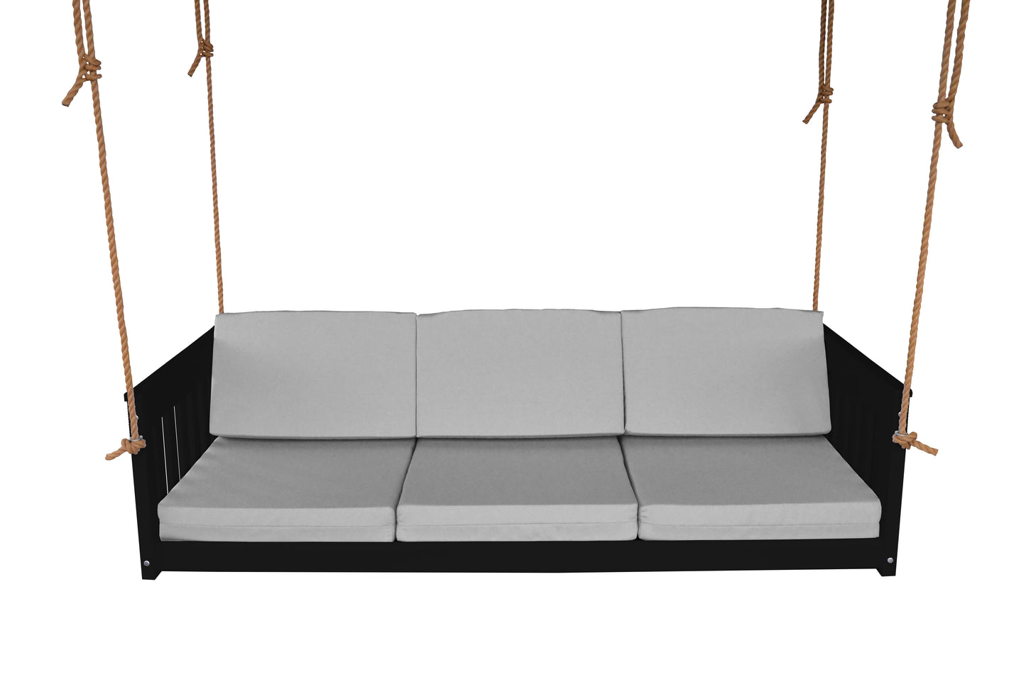Bryton Park Poly Furniture Recycled Plastic 75" Deep Seating Mission Sofa Swing w Rope - LEAD TIME TO SHIP 10 BUSINESS DAYS
