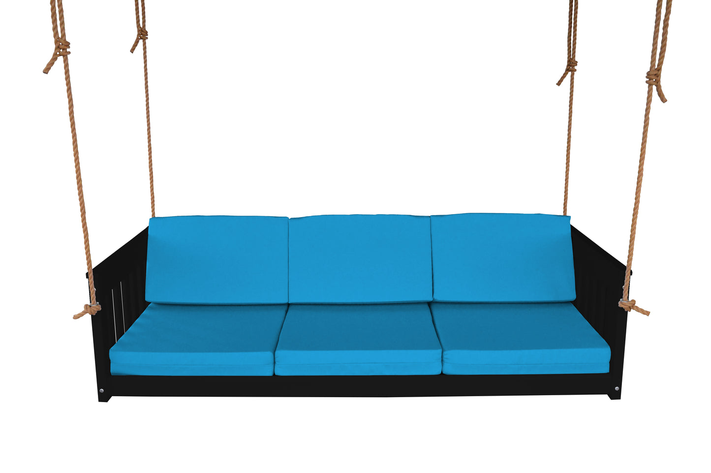 Bryton Park Poly Furniture Recycled Plastic 75" Deep Seating Mission Sofa Swing w Rope - LEAD TIME TO SHIP 10 BUSINESS DAYS
