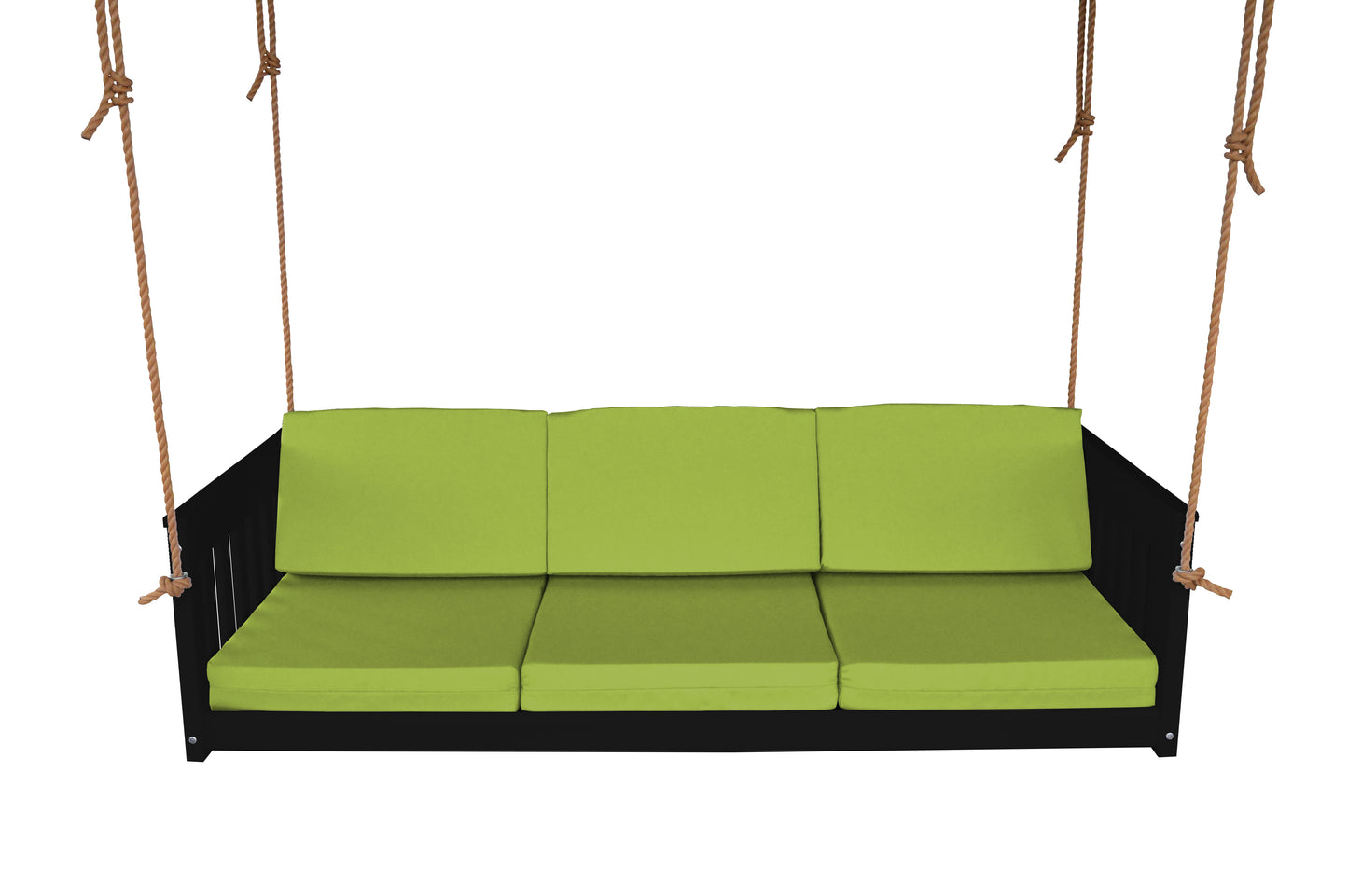 Bryton Park Poly Furniture Recycled Plastic 75" Deep Seating Mission Sofa Swing w Rope - LEAD TIME TO SHIP 10 BUSINESS DAYS