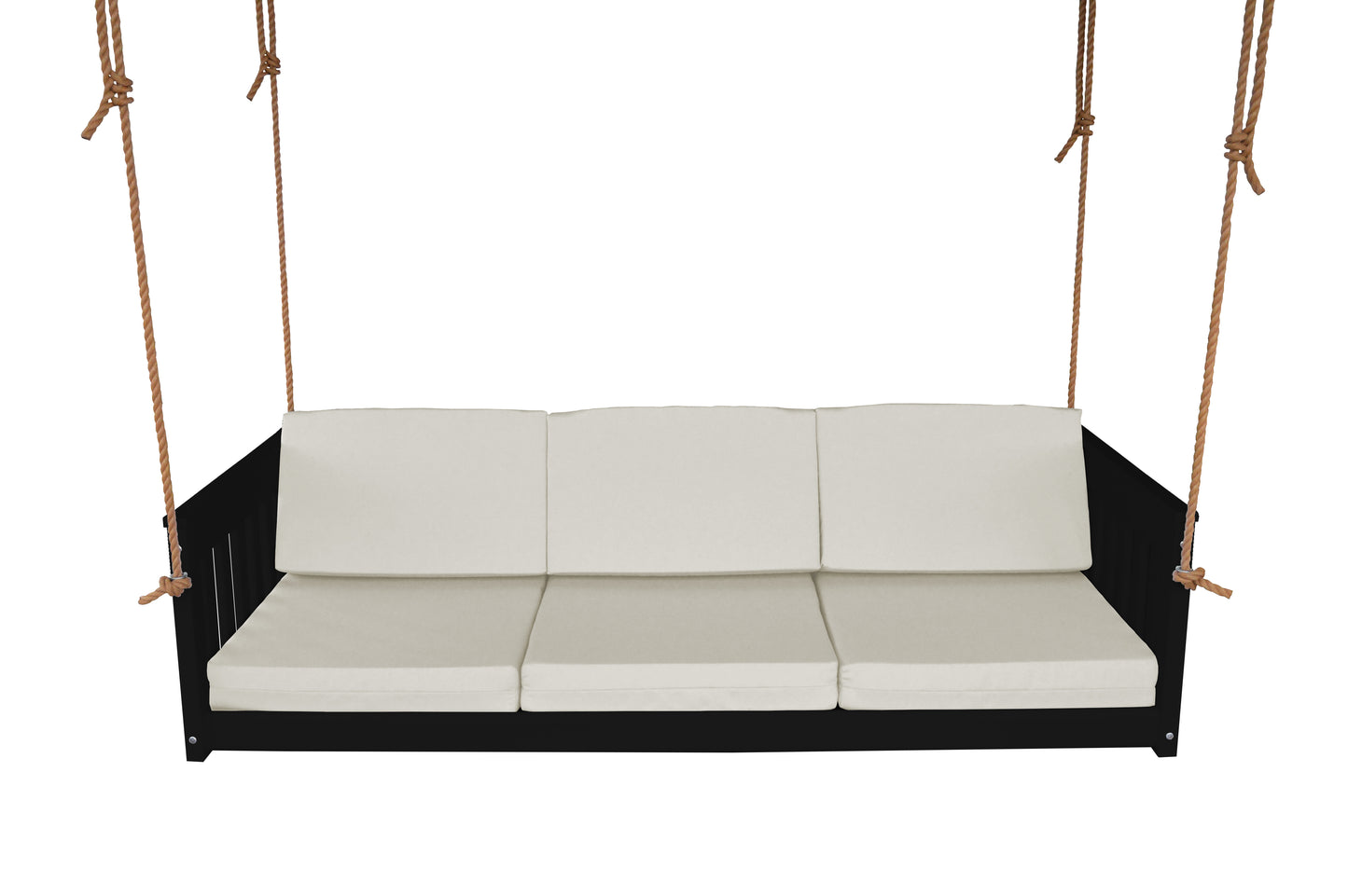 Bryton Park Poly Furniture Recycled Plastic 75" Deep Seating Mission Sofa Swing w Rope - LEAD TIME TO SHIP 10 BUSINESS DAYS