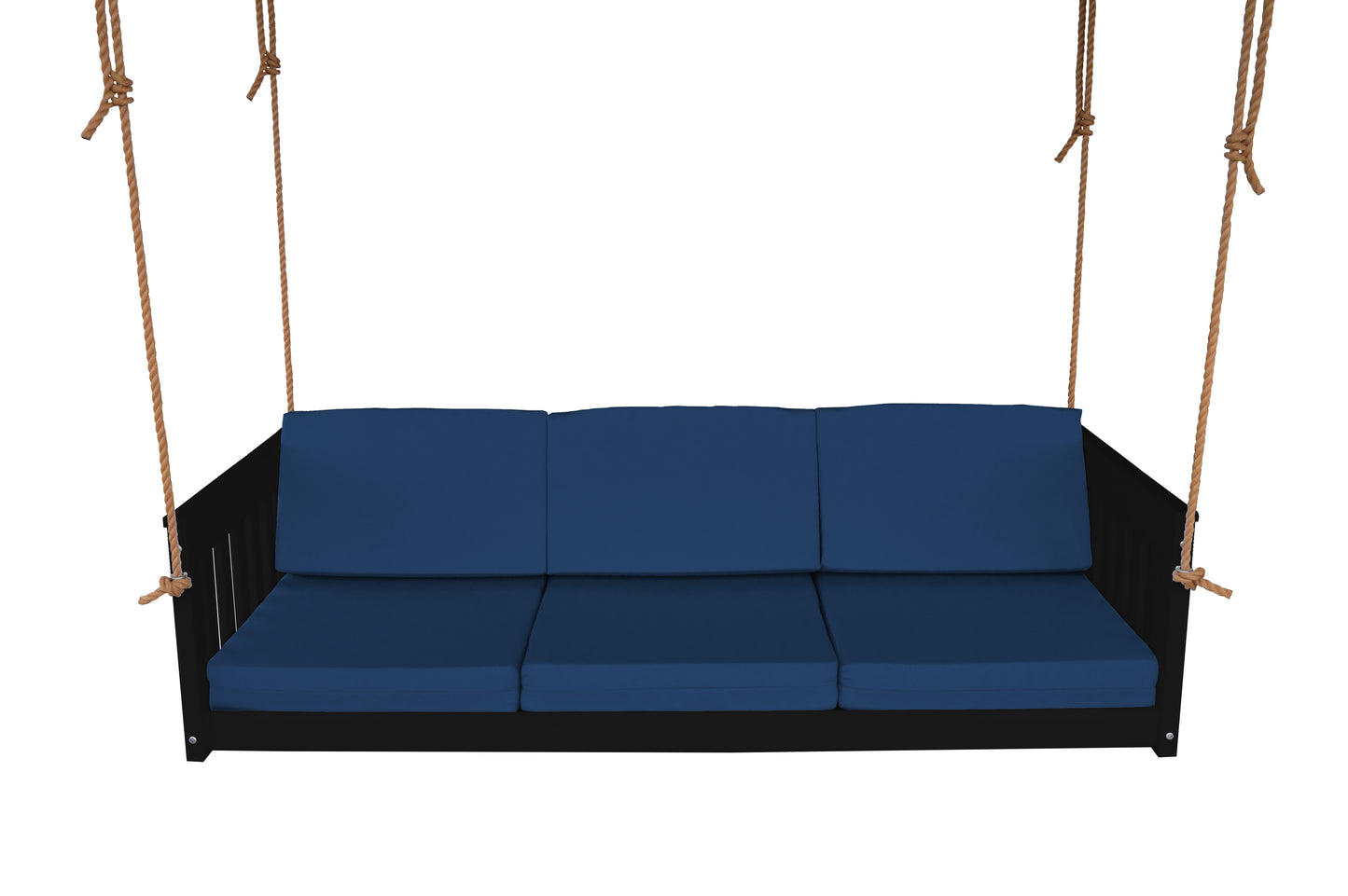 Bryton Park Poly Furniture Recycled Plastic 75" Deep Seating Mission Sofa Swing w Rope - LEAD TIME TO SHIP 10 BUSINESS DAYS