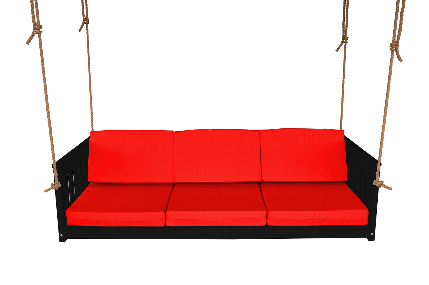 Bryton Park Poly Furniture Recycled Plastic 75" Deep Seating Mission Sofa Swing w Rope - LEAD TIME TO SHIP 10 BUSINESS DAYS