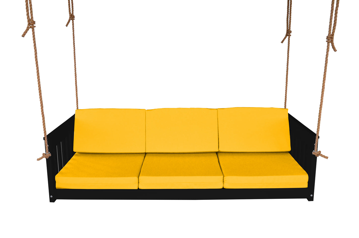 Bryton Park Poly Furniture Recycled Plastic 75" Deep Seating Mission Sofa Swing w Rope - LEAD TIME TO SHIP 10 BUSINESS DAYS