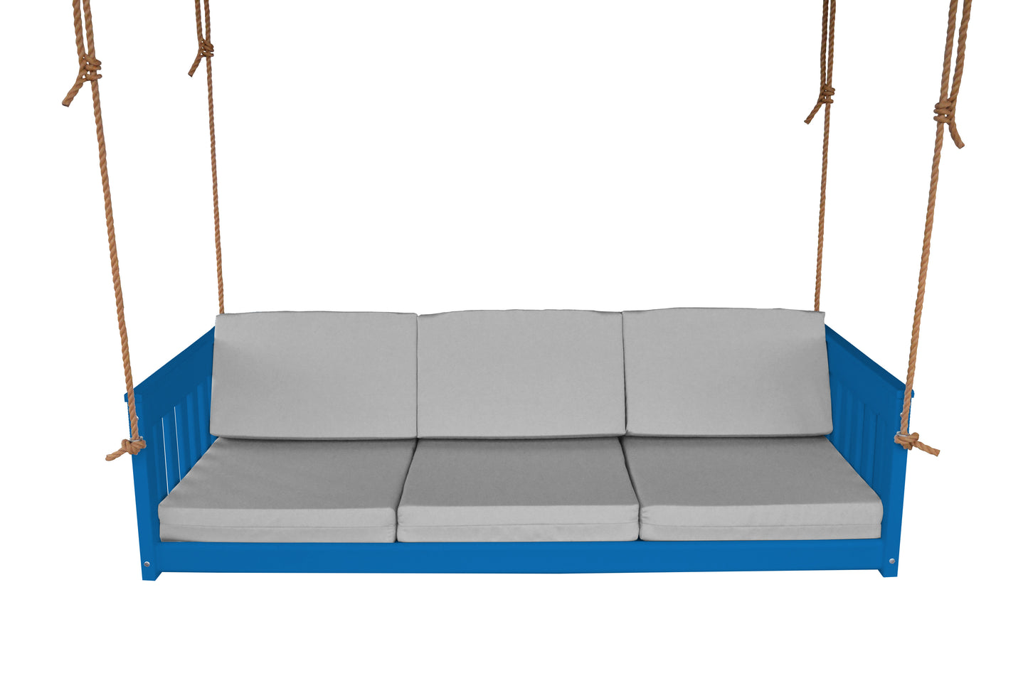 Bryton Park Poly Furniture Recycled Plastic 75" Deep Seating Mission Sofa Swing w Rope - LEAD TIME TO SHIP 10 BUSINESS DAYS