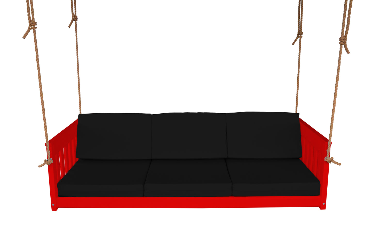 Bryton Park Poly Furniture Recycled Plastic 75" Deep Seating Mission Sofa Swing w Rope - LEAD TIME TO SHIP 10 BUSINESS DAYS