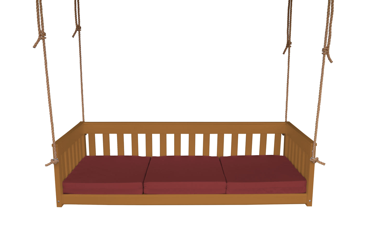 Bryton Park Poly Furniture Recycled Plastic 75" Deep Seating Mission Sofa Swing w Rope - LEAD TIME TO SHIP 10 BUSINESS DAYS
