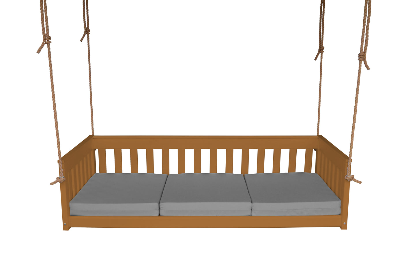 Bryton Park Poly Furniture Recycled Plastic 75" Deep Seating Mission Sofa Swing w Rope - LEAD TIME TO SHIP 10 BUSINESS DAYS