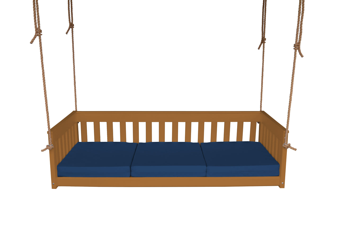Bryton Park Poly Furniture Recycled Plastic 75" Deep Seating Mission Sofa Swing w Rope - LEAD TIME TO SHIP 10 BUSINESS DAYS