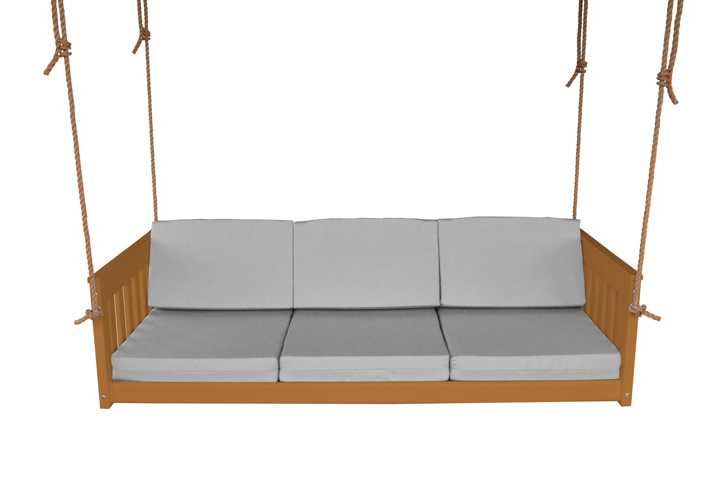 Bryton Park Poly Furniture Recycled Plastic 75" Deep Seating Mission Sofa Swing w Rope - LEAD TIME TO SHIP 10 BUSINESS DAYS