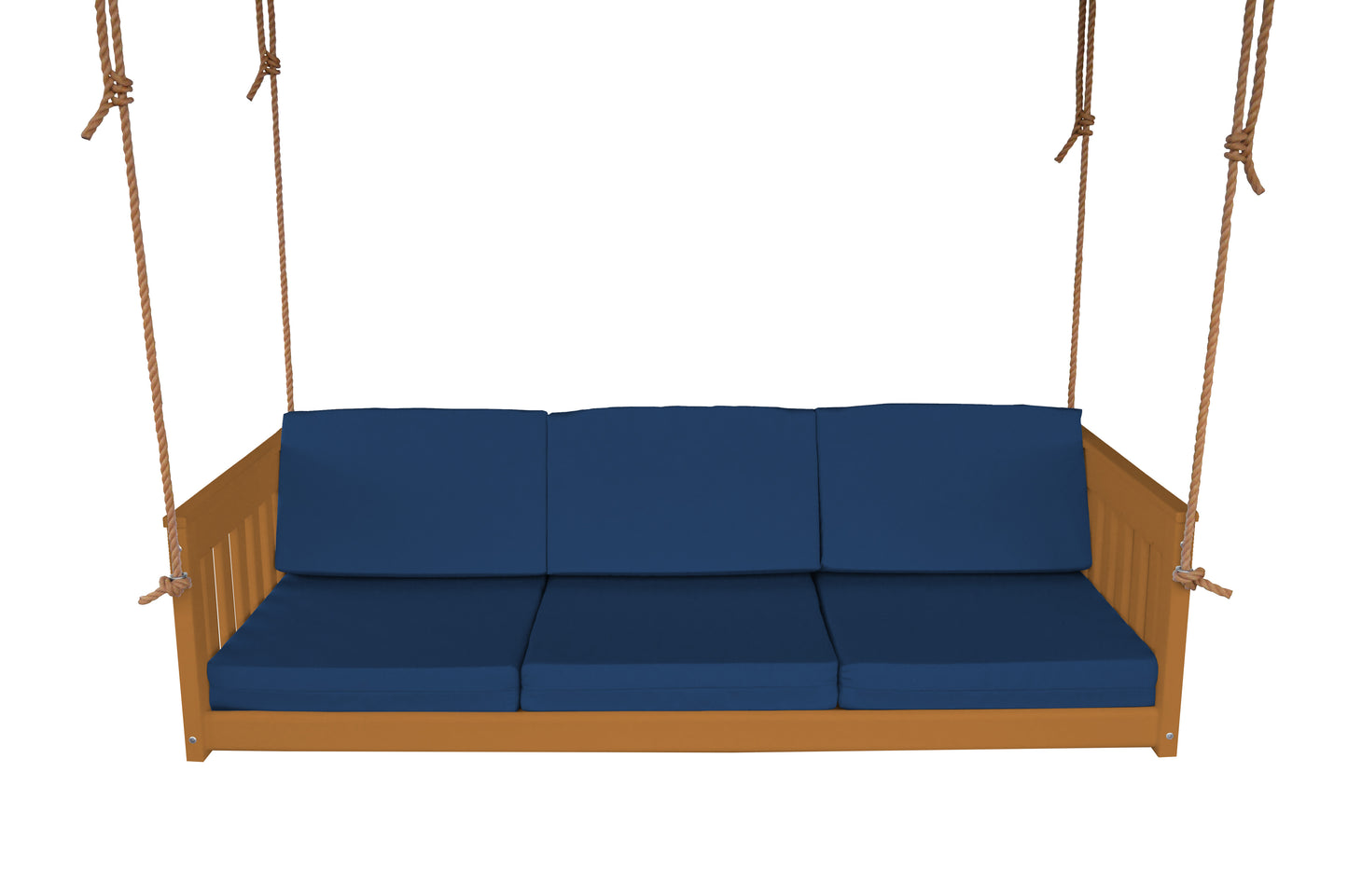 Bryton Park Poly Furniture Recycled Plastic 75" Deep Seating Mission Sofa Swing w Rope - LEAD TIME TO SHIP 10 BUSINESS DAYS