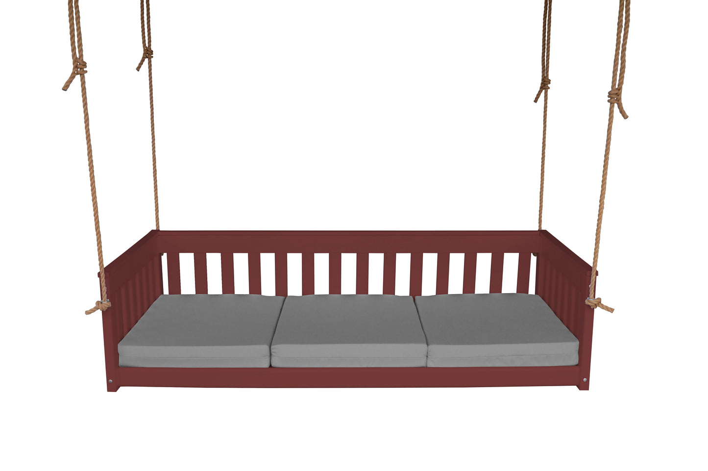 Bryton Park Poly Furniture Recycled Plastic 75" Deep Seating Mission Sofa Swing w Rope - LEAD TIME TO SHIP 10 BUSINESS DAYS