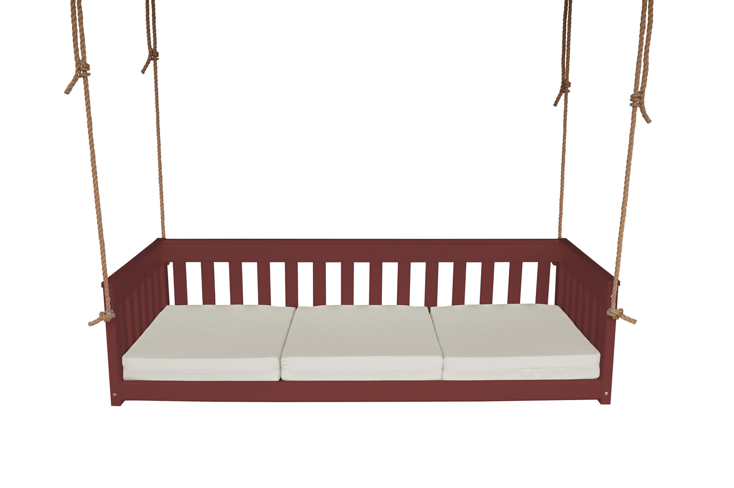 Bryton Park Poly Furniture Recycled Plastic 75" Deep Seating Mission Sofa Swing w Rope - LEAD TIME TO SHIP 10 BUSINESS DAYS