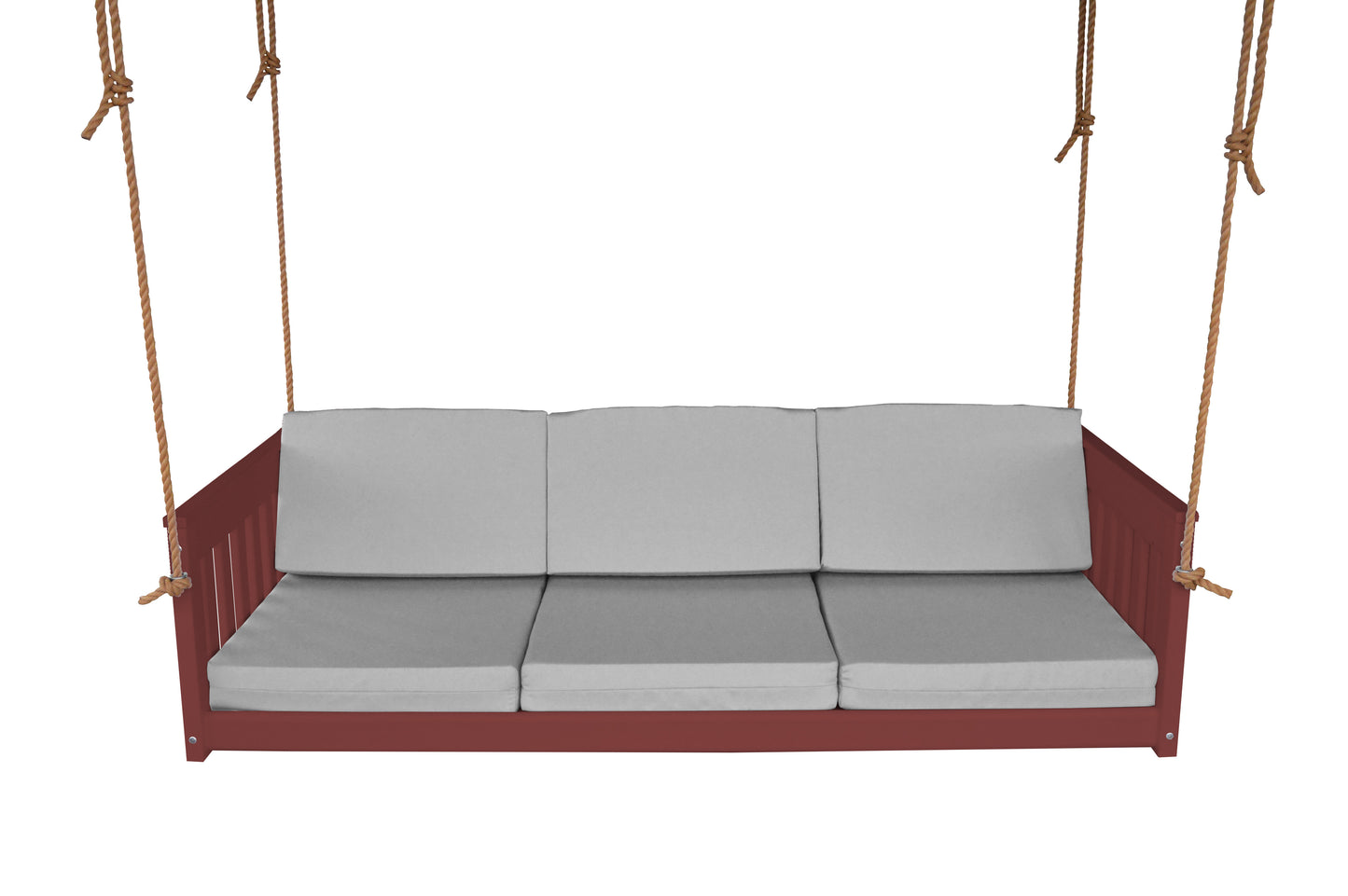 Bryton Park Poly Furniture Recycled Plastic 75" Deep Seating Mission Sofa Swing w Rope - LEAD TIME TO SHIP 10 BUSINESS DAYS