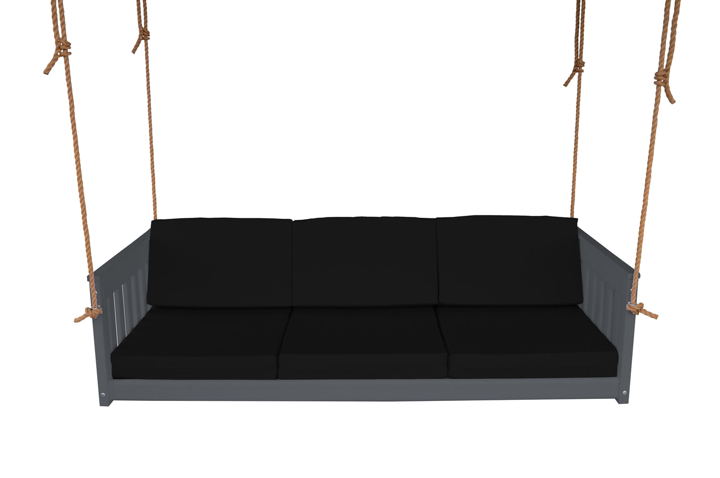 Bryton Park Poly Furniture Recycled Plastic 75" Deep Seating Mission Sofa Swing w Rope - LEAD TIME TO SHIP 10 BUSINESS DAYS