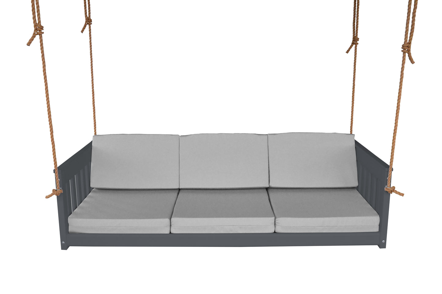 Bryton Park Poly Furniture Recycled Plastic 75" Deep Seating Mission Sofa Swing w Rope - LEAD TIME TO SHIP 10 BUSINESS DAYS