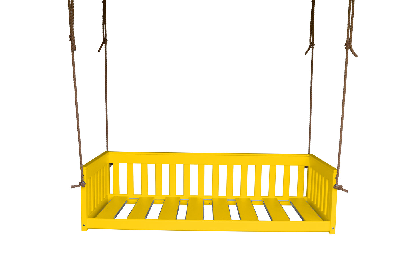Bryton Park Poly Furniture Recycled Plastic 75" Deep Seating Mission Sofa Swing w Rope - LEAD TIME TO SHIP 10 BUSINESS DAYS