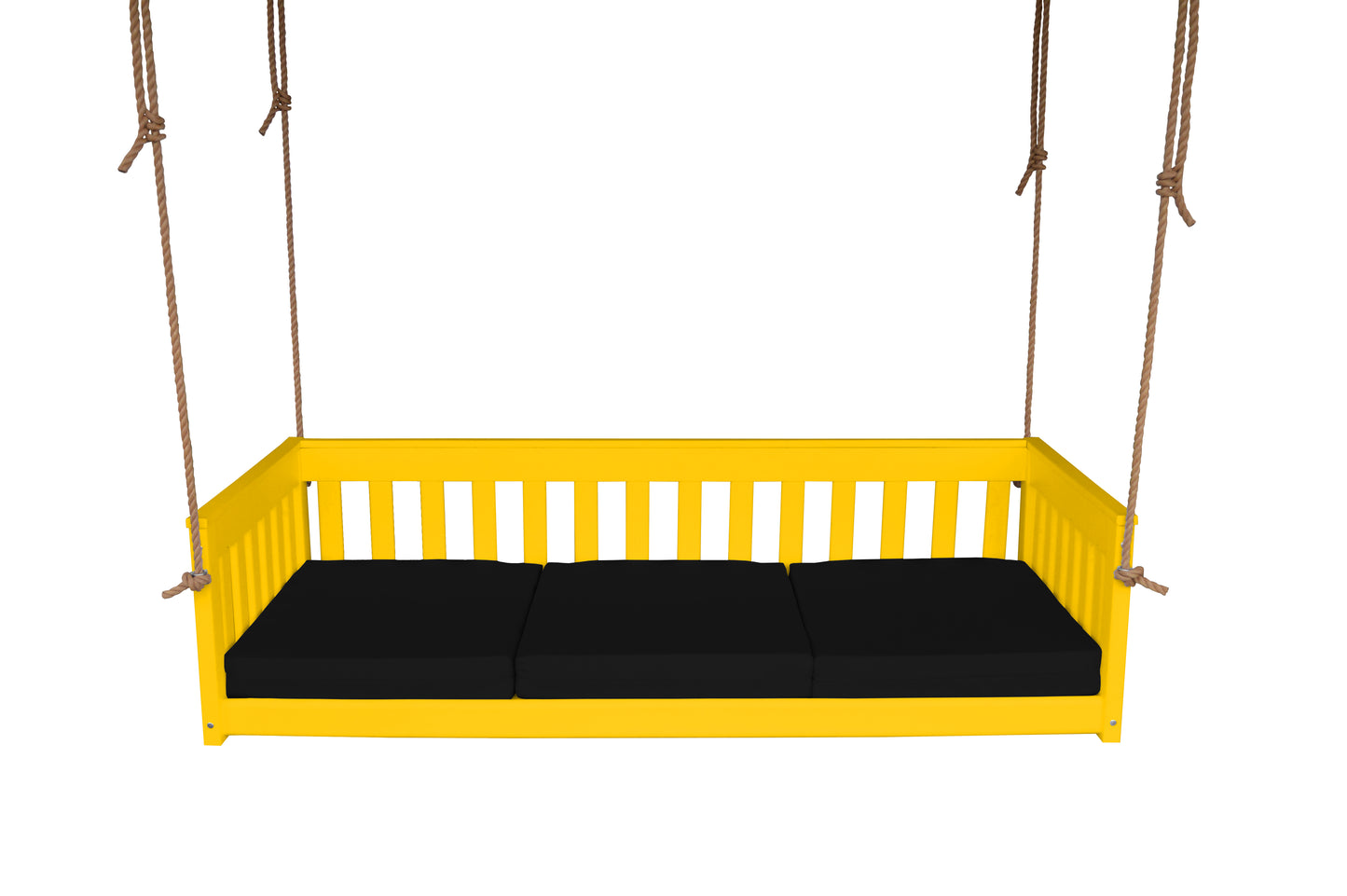 Bryton Park Poly Furniture Recycled Plastic 75" Deep Seating Mission Sofa Swing w Rope - LEAD TIME TO SHIP 10 BUSINESS DAYS