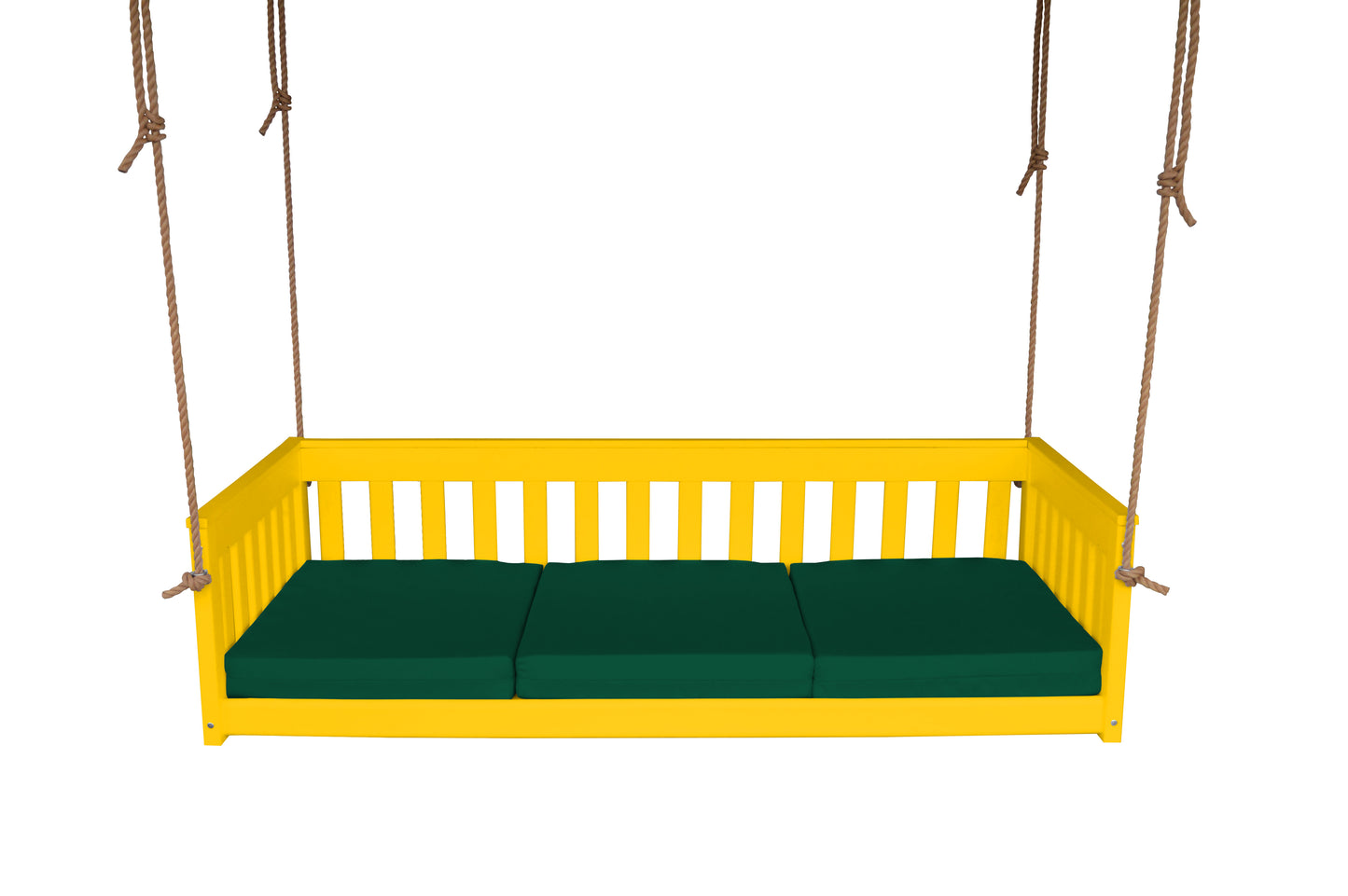 Bryton Park Poly Furniture Recycled Plastic 75" Deep Seating Mission Sofa Swing w Rope - LEAD TIME TO SHIP 10 BUSINESS DAYS