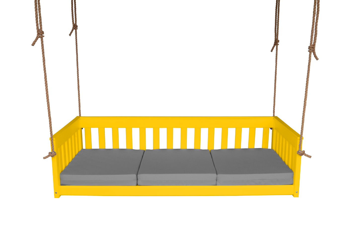 Bryton Park Poly Furniture Recycled Plastic 75" Deep Seating Mission Sofa Swing w Rope - LEAD TIME TO SHIP 10 BUSINESS DAYS