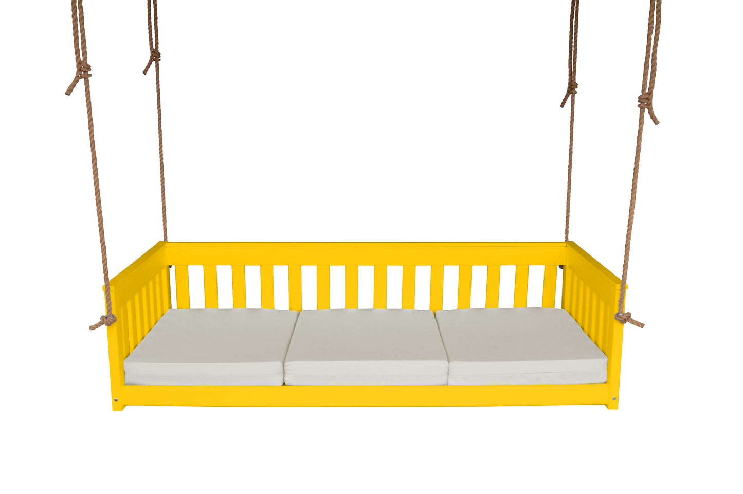 Bryton Park Poly Furniture Recycled Plastic 75" Deep Seating Mission Sofa Swing w Rope - LEAD TIME TO SHIP 10 BUSINESS DAYS