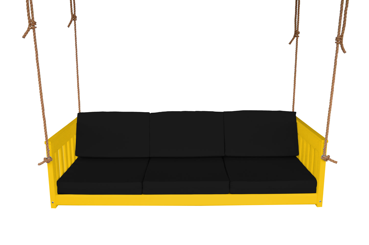 Bryton Park Poly Furniture Recycled Plastic 75" Deep Seating Mission Sofa Swing w Rope - LEAD TIME TO SHIP 10 BUSINESS DAYS