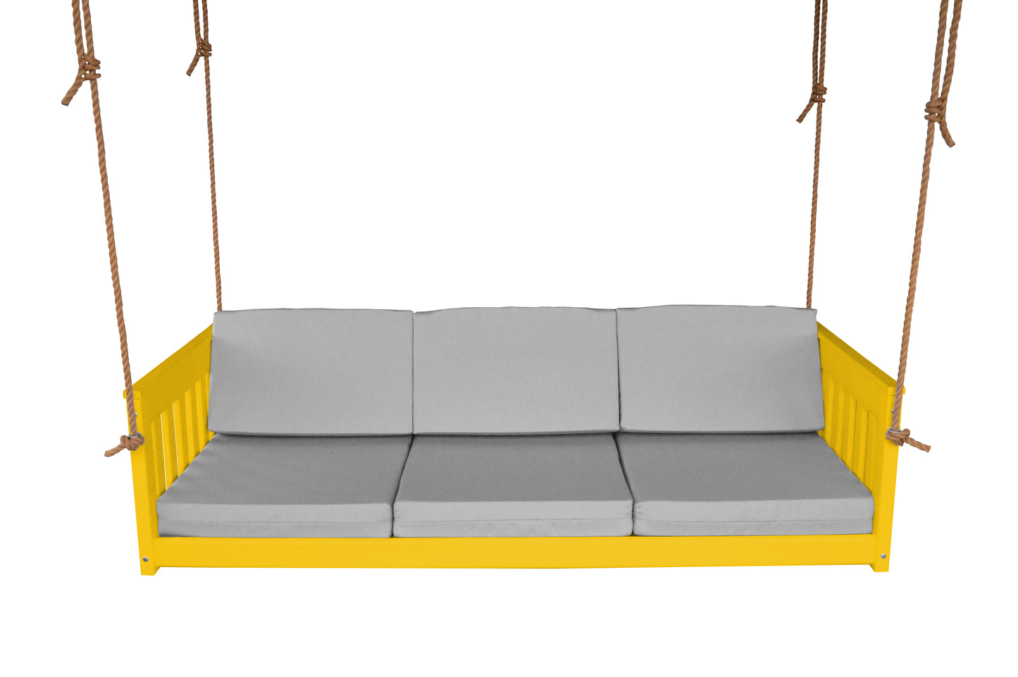Bryton Park Poly Furniture Recycled Plastic 75" Deep Seating Mission Sofa Swing w Rope - LEAD TIME TO SHIP 10 BUSINESS DAYS