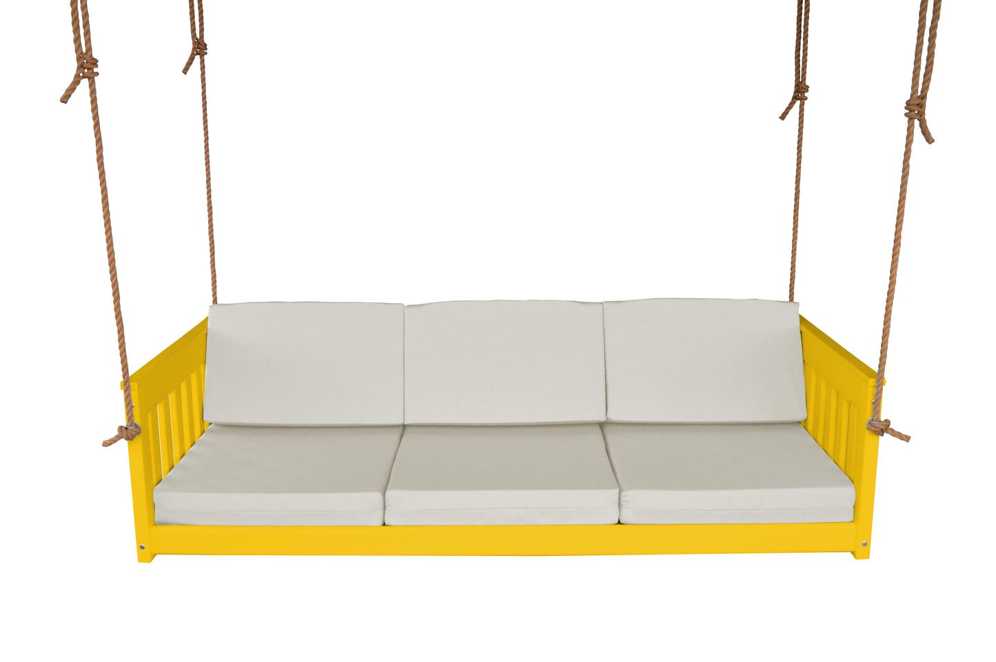 Bryton Park Poly Furniture Recycled Plastic 75" Deep Seating Mission Sofa Swing w Rope - LEAD TIME TO SHIP 10 BUSINESS DAYS