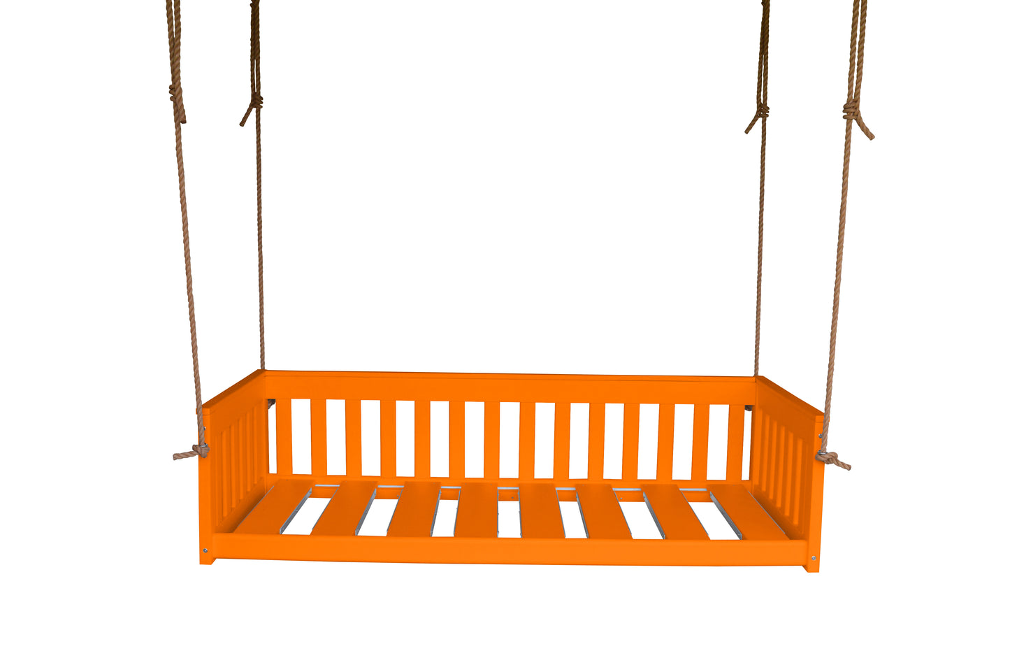 Bryton Park Poly Furniture Recycled Plastic 75" Deep Seating Mission Sofa Swing w Rope - LEAD TIME TO SHIP 10 BUSINESS DAYS