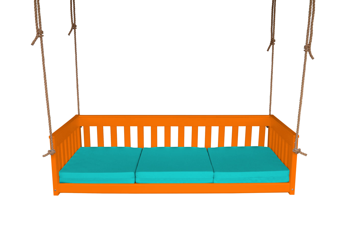 Bryton Park Poly Furniture Recycled Plastic 75" Deep Seating Mission Sofa Swing w Rope - LEAD TIME TO SHIP 10 BUSINESS DAYS