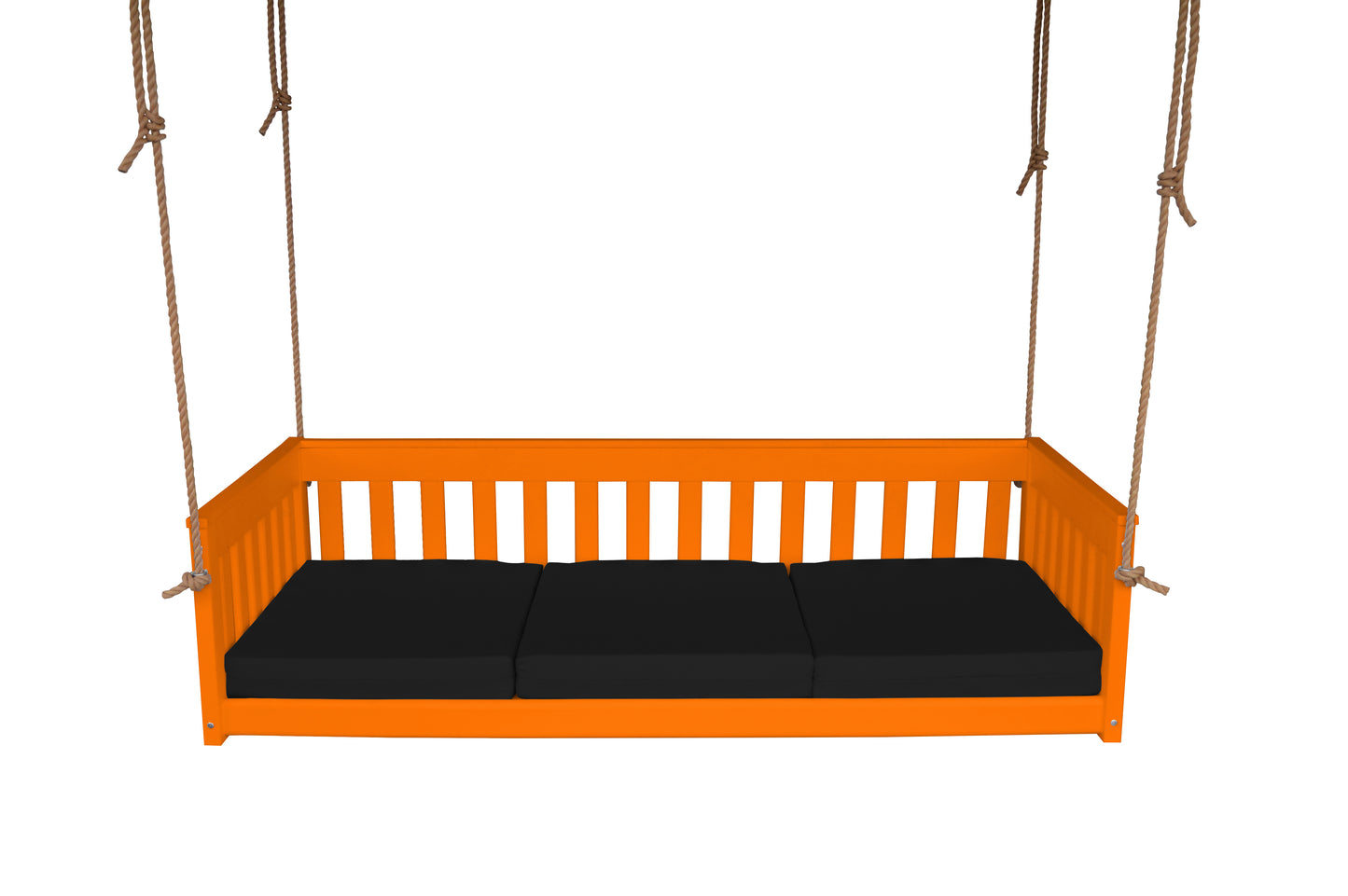 Bryton Park Poly Furniture Recycled Plastic 75" Deep Seating Mission Sofa Swing w Rope - LEAD TIME TO SHIP 10 BUSINESS DAYS