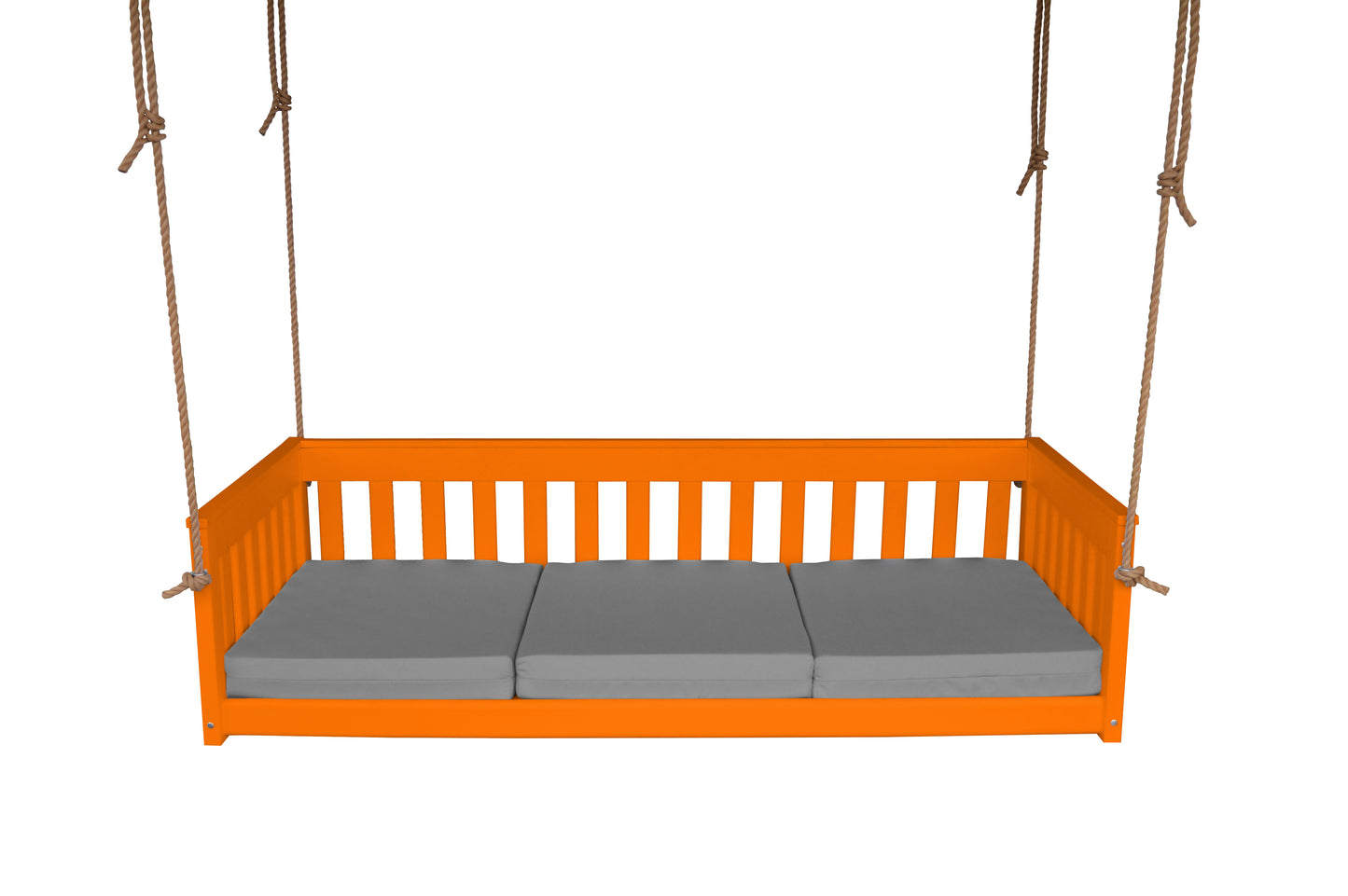 Bryton Park Poly Furniture Recycled Plastic 75" Deep Seating Mission Sofa Swing w Rope - LEAD TIME TO SHIP 10 BUSINESS DAYS
