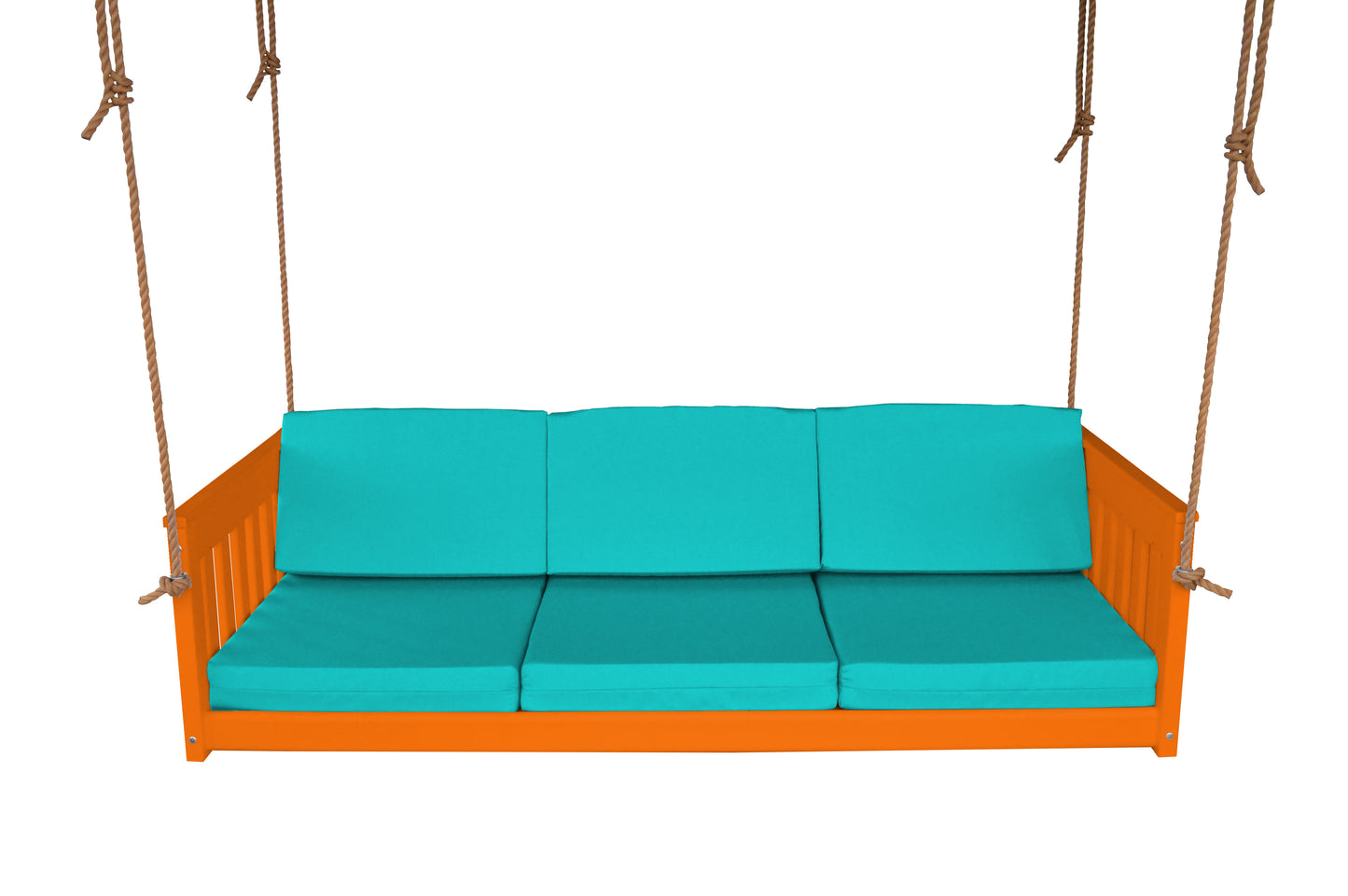 Bryton Park Poly Furniture Recycled Plastic 75" Deep Seating Mission Sofa Swing w Rope - LEAD TIME TO SHIP 10 BUSINESS DAYS