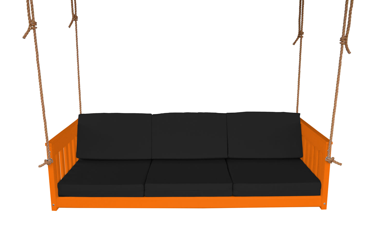 Bryton Park Poly Furniture Recycled Plastic 75" Deep Seating Mission Sofa Swing w Rope - LEAD TIME TO SHIP 10 BUSINESS DAYS