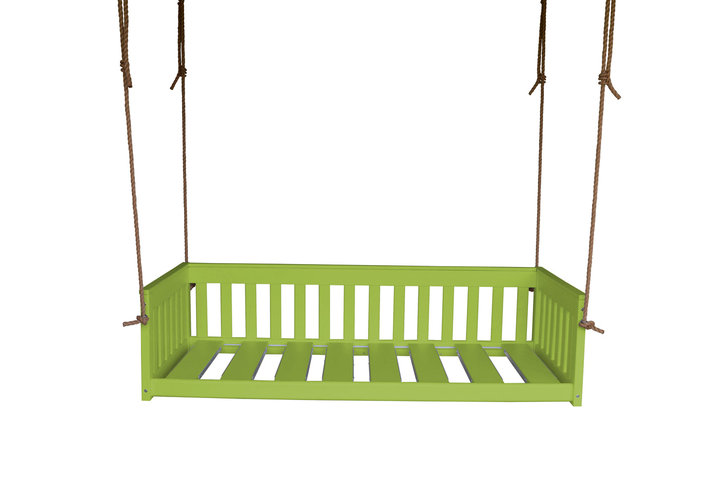 Bryton Park Poly Furniture Recycled Plastic 75" Deep Seating Mission Sofa Swing w Rope - LEAD TIME TO SHIP 10 BUSINESS DAYS