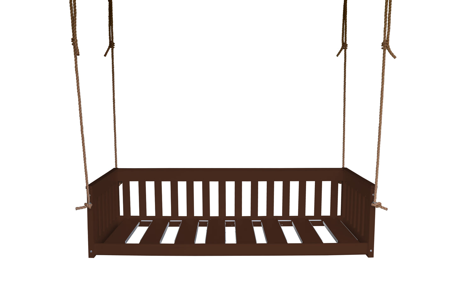 Bryton Park Poly Furniture Recycled Plastic 75" Deep Seating Mission Sofa Swing w Rope - LEAD TIME TO SHIP 10 BUSINESS DAYS