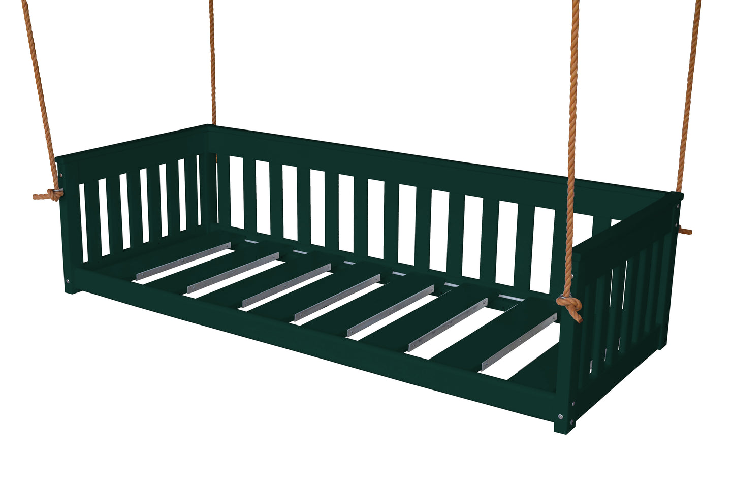 Bryton Park Poly Furniture Recycled Plastic 75" Deep Seating Mission Sofa Swing w Rope - LEAD TIME TO SHIP 10 BUSINESS DAYS