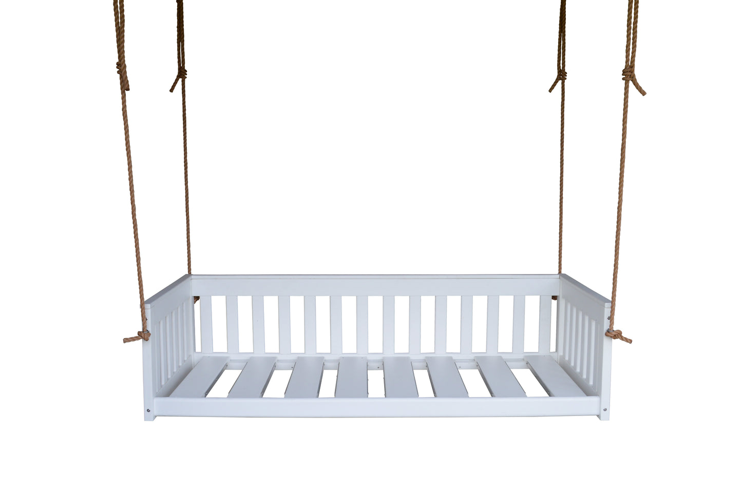 Bryton Park Poly Furniture Recycled Plastic 75" Deep Seating Mission Sofa Swing w Rope - LEAD TIME TO SHIP 10 BUSINESS DAYS