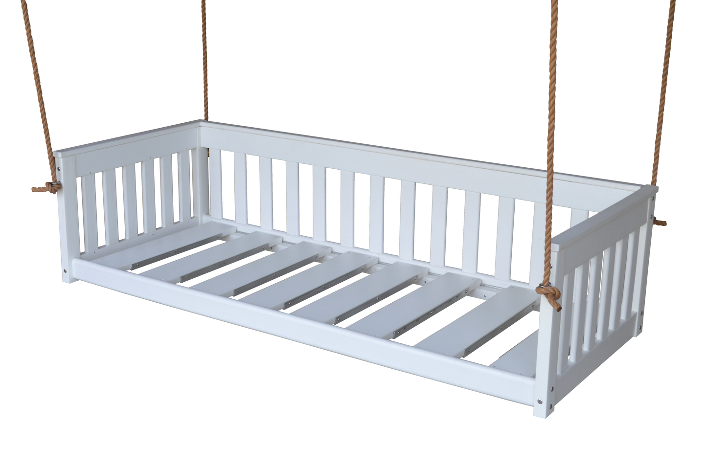 Bryton Park Poly Furniture Recycled Plastic 75" Deep Seating Mission Sofa Swing w Rope - LEAD TIME TO SHIP 10 BUSINESS DAYS