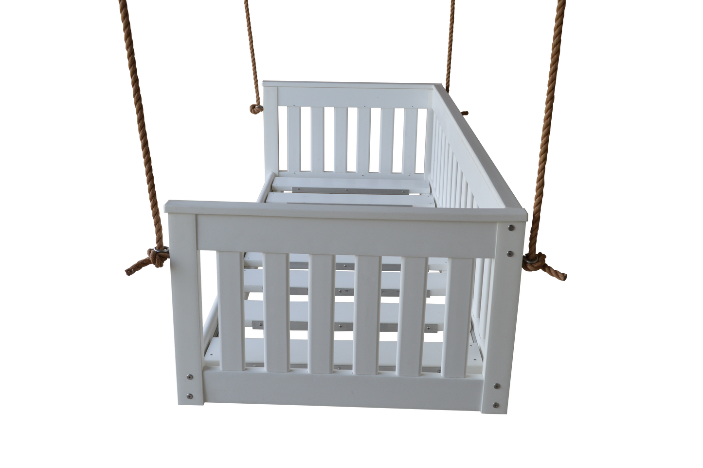 Bryton Park Poly Furniture Recycled Plastic 75" Deep Seating Mission Sofa Swing w Rope - LEAD TIME TO SHIP 10 BUSINESS DAYS