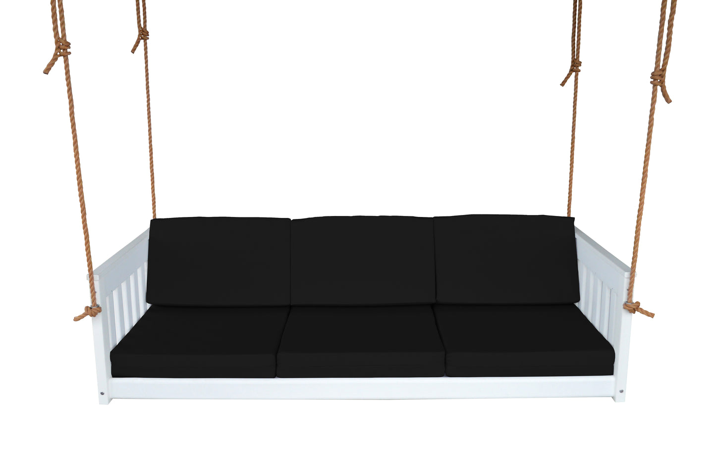 Bryton Park Poly Furniture Recycled Plastic 75" Deep Seating Mission Sofa Swing w Rope - LEAD TIME TO SHIP 10 BUSINESS DAYS