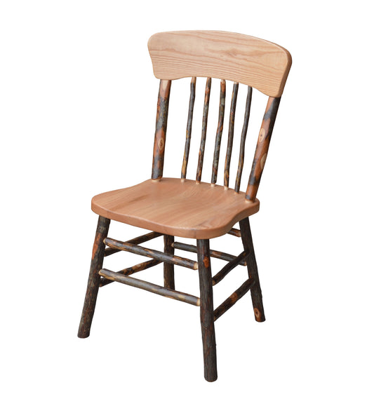 A&L Furniture Co. Timberlux Rustic Hickory Panel Back Dining Chair - LEAD TIME TO SHIP 10 BUSINESS DAYS