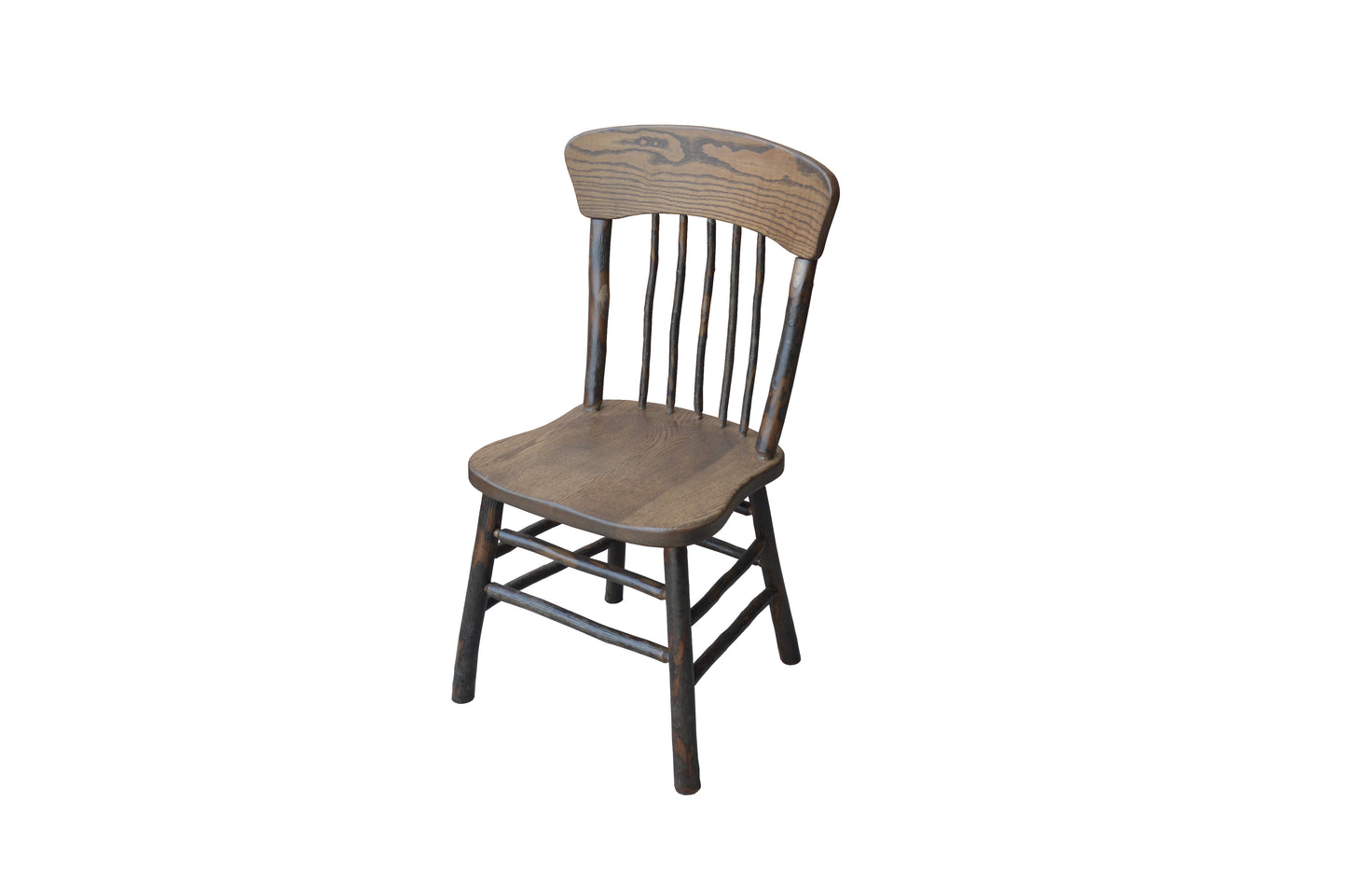 A&L Furniture Co. Timberlux Rustic Hickory Panel Back Dining Chair - LEAD TIME TO SHIP 10 BUSINESS DAYS