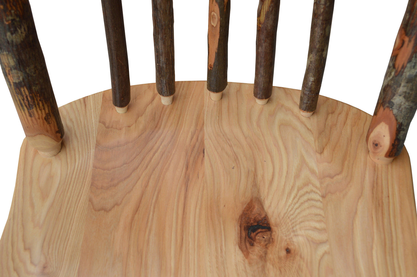 A&L Furniture Co. Timberlux Rustic Hickory Panel Back Dining Chair With Arms - LEAD TIME TO SHIP 10 BUSINESS DAYS