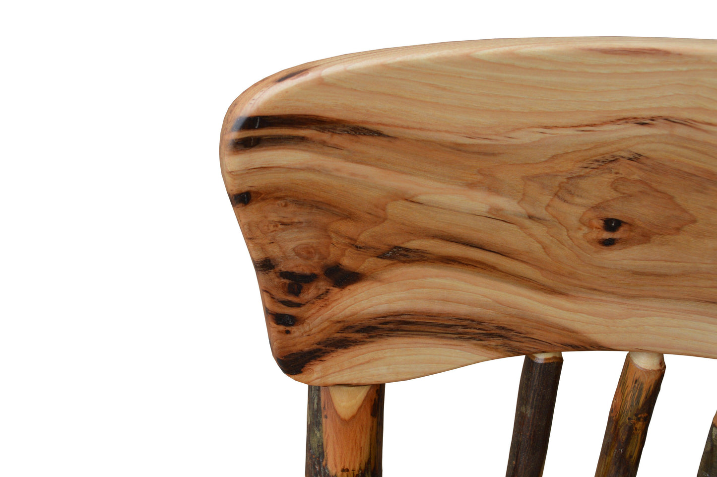 A&L Furniture Co. Timberlux Rustic Hickory Panel Back Dining Chair With Arms - LEAD TIME TO SHIP 10 BUSINESS DAYS